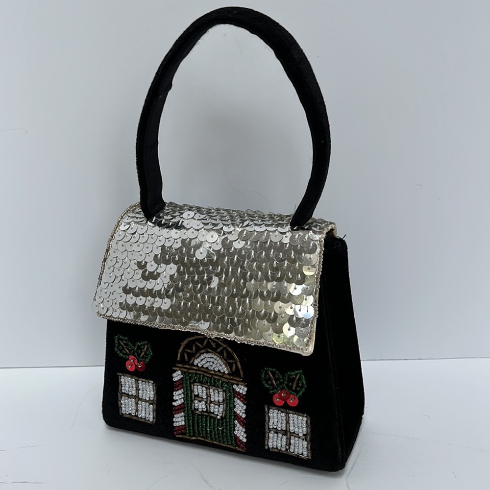 Black Velour Holiday Purse